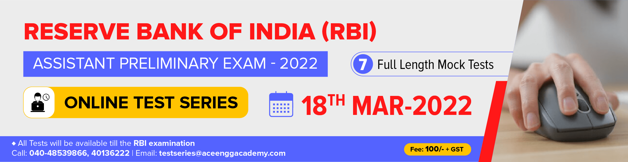 RBI Assistant 2022 Online Test Series ACE Engineering Academy